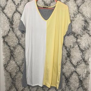 Tri-Colored T-Shirt Dress